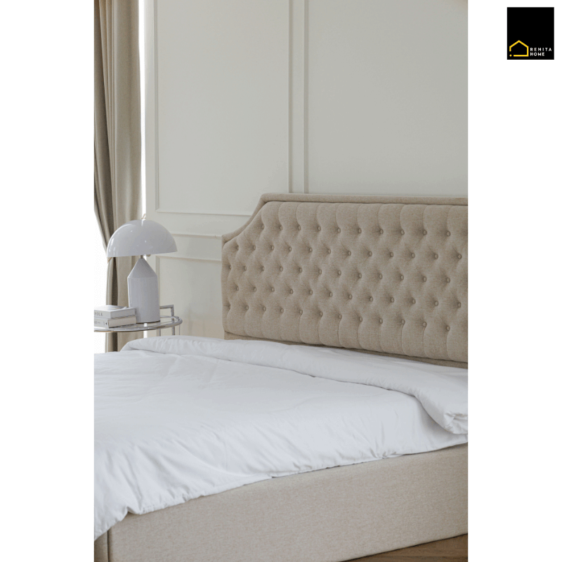เตียงนอน 3.5 ฟุต RENITA HOME รุ่น Ashley สีน้ำตาลอ่อน_4